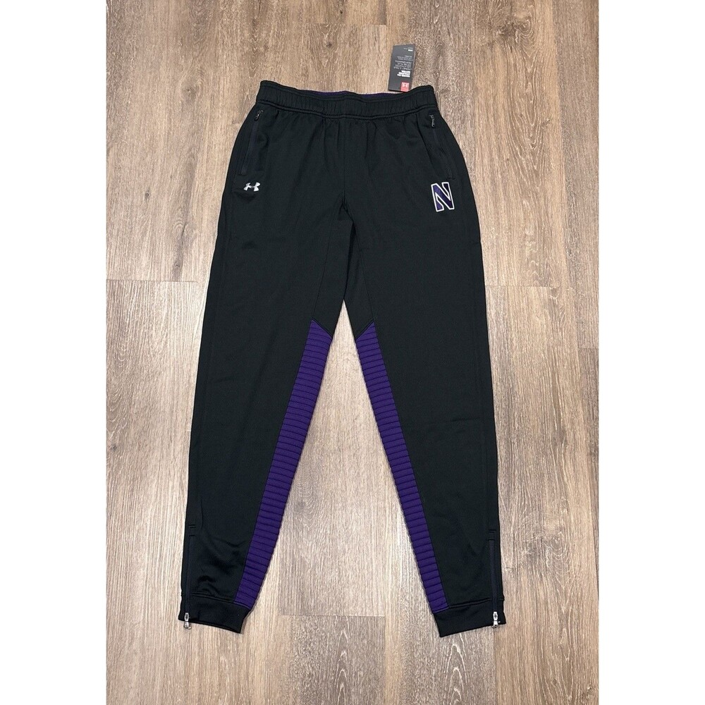 Northwestern Wildcats Under Armour Pants Womens Small Loose Fit Black Purple